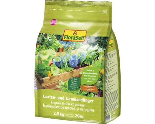 FloraSelf Engrais jardin et potager, 2,5 kg FloraSelf Engrais jardin et potager, 2,5 kg