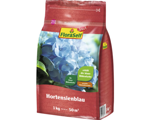 Bleu hortensia FloraSelf Select 1 kg pour jusqu'à 50 m² engrais minéral