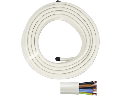 Câble électrique sous gaine NYM-J 5x10 mm² gris 20 m Câble d''installation électrique enroulé