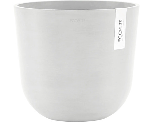 Pot de fleurs Ecopots Oslo plastique Ø 23,1 cm 25 x 25 x 21,4 cm blanc