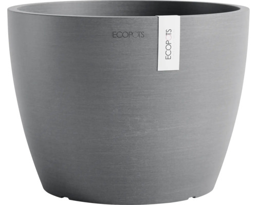 Pot de fleurs Ecopots Stockholm plastique Ø 21,5 cm 23,3 x 23,3 x 17,7 cm gris