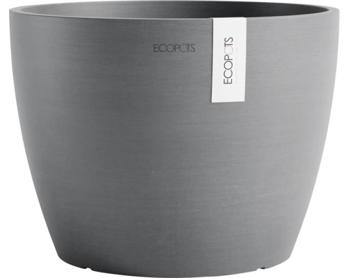 Pot de fleurs Ecopots Stockholm plastique Ø 28,7 cm 31 x 31 x 23,5 cm gris