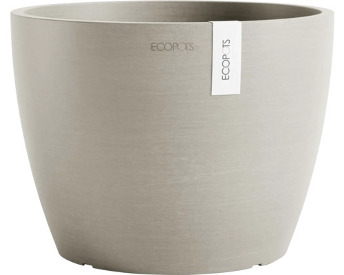 Pot de fleurs Ecopots Stockholm plastique Ø 21,5 cm 23,3 x 23,3 x 17,7 cm brun