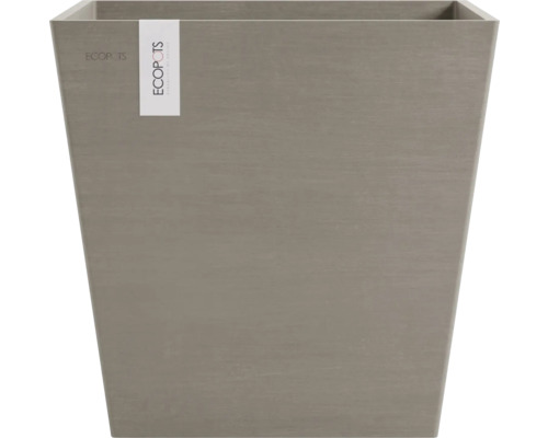 Blumentopf Ecopots Rotterdam Kunststoff Ø 42,1 cm 43,6 x 43,6 x 44,4 cm braun Viereckiger Pflanztopf aus Kunststoff