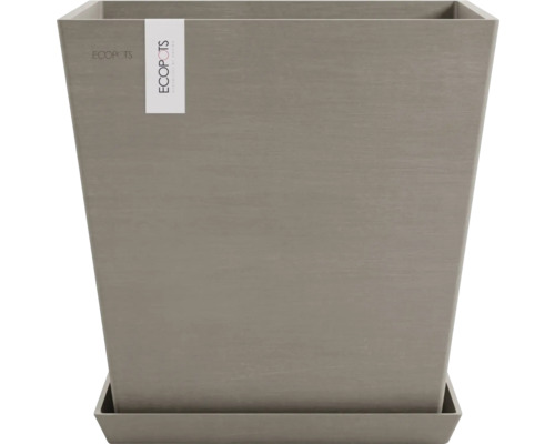 Viereckiger Pflanzkübel mit passendem Untersetzer