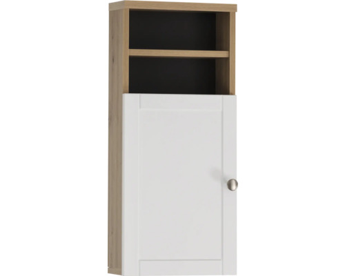 Meuble bas Möbelpartner Jesper lxhxp 30.3x70x25.4 cm artisan chêne blanc mat Armoire suspendue avec étagère ouverte et une porte