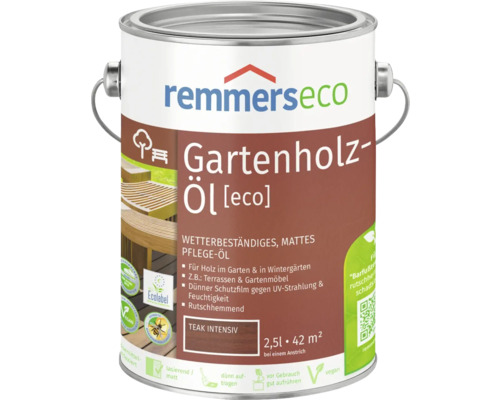 Peinture à l‘huile pour bois de teck Remmers eco 2,5 l