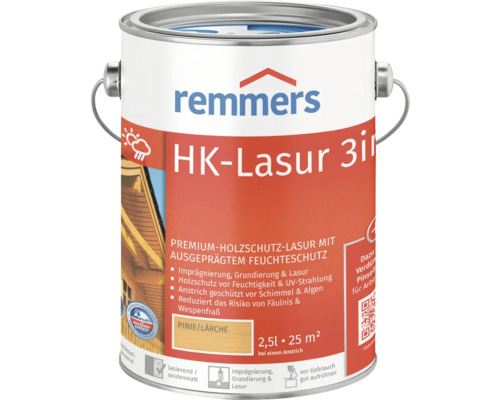 Lasure HK Remmers pin mélèze 2.5 l