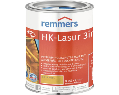 Lasure HK Remmers chêne clair 750 ml