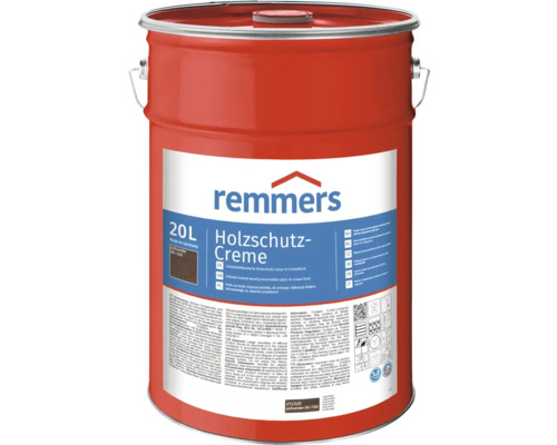 Crème de protection du bois Remmers palissandre 20 l Remmers Holzschutz Crème dans un seau de 20 litres