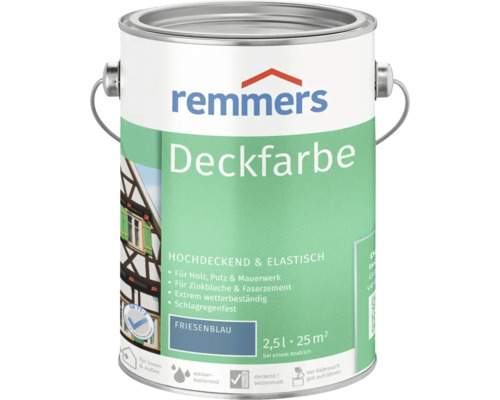 Peinture couvrante pour bois Remmers bleu frise 2.5 l Remmers peinture couvrante en pot de peinture d''une contenance de 2,5 litres