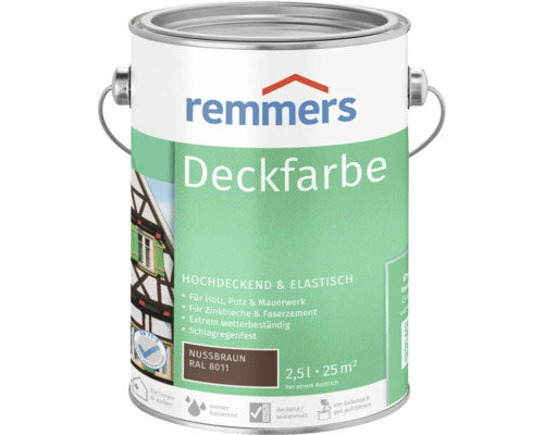 Remmers Deckfarbe Holzfarbe nußbraun 2,5 l