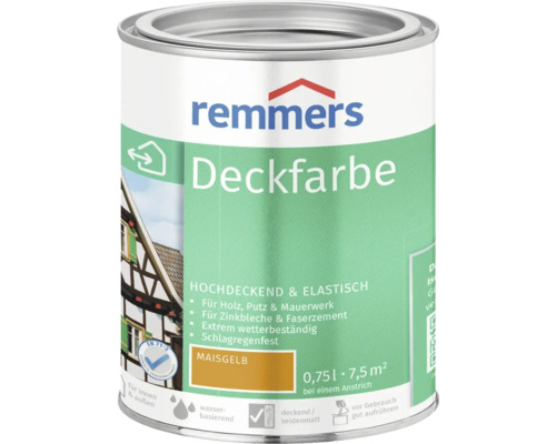 Peinture couvrante pour bois Remmers jaune maïs 750 ml