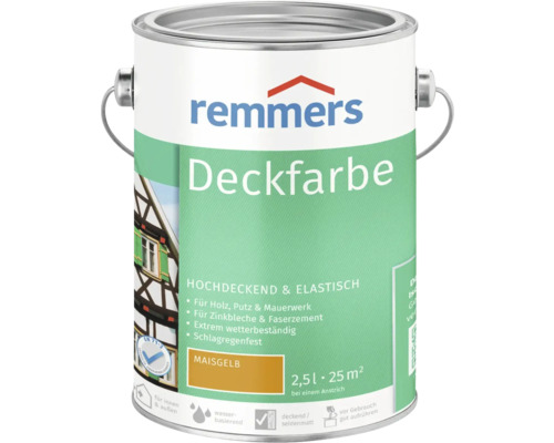 Peinture couvrante pour bois Remmers jaune maïs 2.5 l