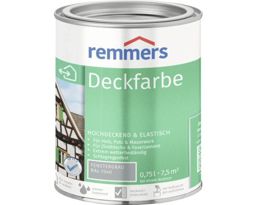 Remmers Deckfarbe Holzfarbe fenstergrau 750 ml