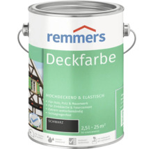 Peinture couvrante Remmers dans un seau métallique, 2,5 litres, adaptée au bois, au plâtre et à la maçonnerie