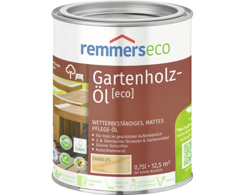 Remmers Eco Gartenholzöl in einer Dose für den Holzschutz im Außenbereich Remmers Eco Gartenholzöl in einer Dose für den Holzschutz im Außenbereich