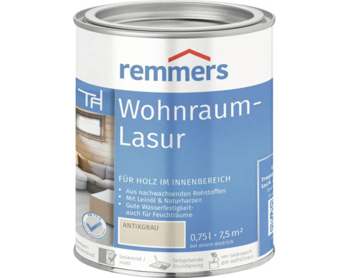 Remmers Wohnraumlasur antikgrau 750 ml