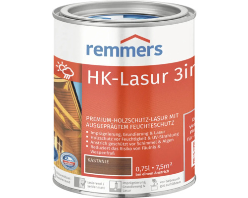 Lasure HK Remmers châtaignier 750 ml