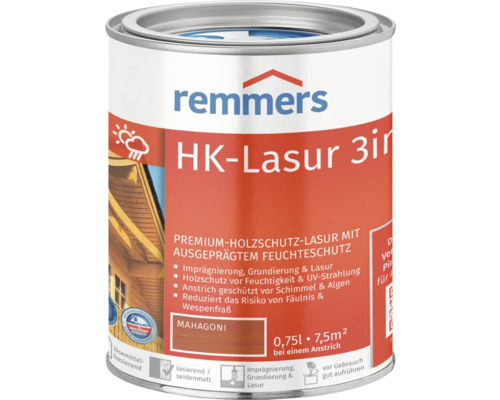 Lasure HK Remmers acajou 750 ml
