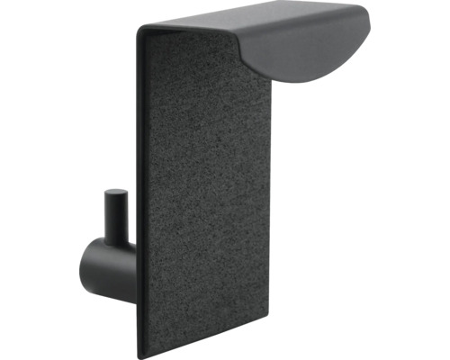 Schwarzer Handtuchhaken zur Wandmontage