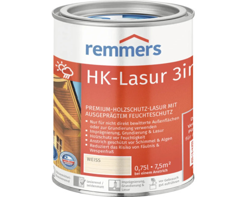 Lasure HK Remmers blanche 750 ml