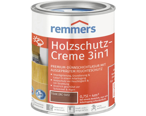 Crème de protection du bois Remmers teck 750 ml