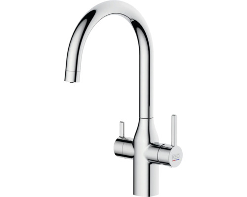 Robinetterie de cuisine avec fonction de filtration KEO NOA chrome sans filtre