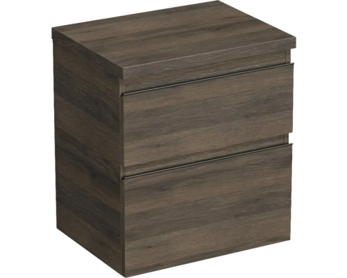 Jungborn Waschtischunterschrank TRENTA BxHxT 56,7 x 64,6 x 44,5 cm Frontfarbe eiche holzdekor TRE DESK 60 2Z B 25