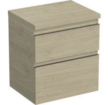 Jungborn Waschtischunterschrank TRENTA BxHxT 56,7 x 64,6 x 44,5 cm Frontfarbe eiche holzdekor TRE DESK 60 2Z B 70