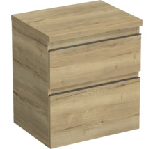 Jungborn Waschtischunterschrank TRENTA BxHxT 56,7 x 64,6 x 44,5 cm Frontfarbe eiche holzdekor TRE DESK 60 2Z B 80