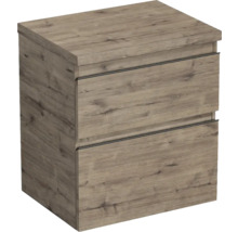 Jungborn Waschtischunterschrank TRENTA BxHxT 56,7 x 64,6 x 44,5 cm Frontfarbe eiche holzdekor TRE DESK 60 2Z B D370