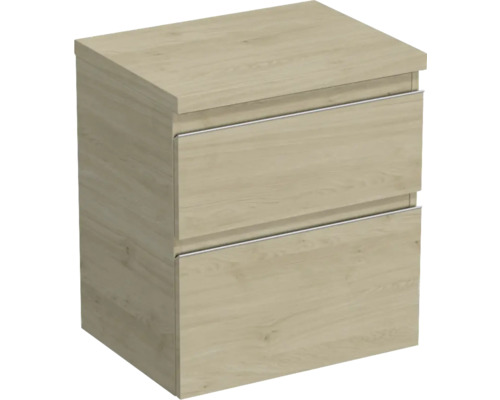 Jungborn Waschtischunterschrank TRENTA BxHxT 56,7 x 64,6 x 44,5 cm Frontfarbe eiche holzdekor TRE DESK 60 2Z S 70