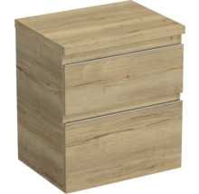 Jungborn Waschtischunterschrank TRENTA BxHxT 56,7 x 64,6 x 44,5 cm Frontfarbe eiche holzdekor TRE DESK 60 2Z S 80