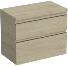 Jungborn Waschtischunterschrank TRENTA BxHxT 76,7 x 64,6 x 44,5 cm Frontfarbe eiche holzdekor TRE DESK 80 2Z B 70