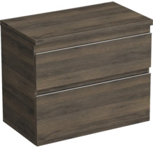 Jungborn Waschtischunterschrank TRENTA BxHxT 76,7 x 64,6 x 44,5 cm Frontfarbe eiche holzdekor TRE DESK 80 2Z S 25