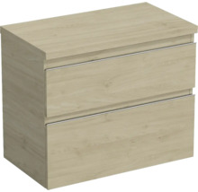 Jungborn Waschtischunterschrank TRENTA BxHxT 76,7 x 64,6 x 44,5 cm Frontfarbe eiche holzdekor TRE DESK 80 2Z S 70