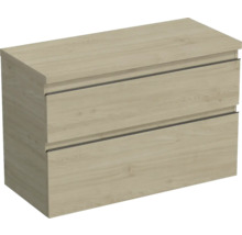 Jungborn Waschtischunterschrank TRENTA BxHxT 96,7 x 64,6 x 44,5 cm Frontfarbe eiche holzdekor TRE DESK 100 2Z B 70