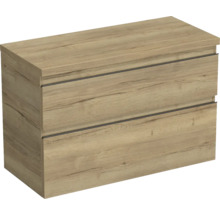 Jungborn Waschtischunterschrank TRENTA BxHxT 96,7 x 64,6 x 44,5 cm Frontfarbe eiche holzdekor TRE DESK 100 2Z B 80