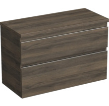 Jungborn Waschtischunterschrank TRENTA BxHxT 96,7 x 64,6 x 44,5 cm Frontfarbe eiche holzdekor TRE DESK 100 2Z S 25