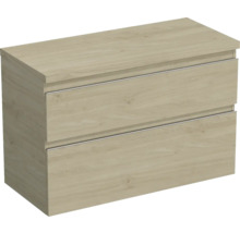 Jungborn Waschtischunterschrank TRENTA BxHxT 96,7 x 64,6 x 44,5 cm Frontfarbe eiche holzdekor TRE DESK 100 2Z S 70