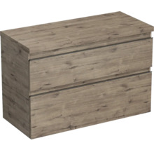 Jungborn Waschtischunterschrank TRENTA BxHxT 96,7 x 64,6 x 44,5 cm Frontfarbe eiche holzdekor TRE DESK 100 2Z S D370