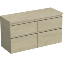 Jungborn Waschtischunterschrank TRENTA BxHxT 116,7 x 64,6 x 44,5 cm Frontfarbe eiche holzdekor TRE DESK 120D 4Z B 70