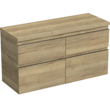 Jungborn Waschtischunterschrank TRENTA BxHxT 116,7 x 64,6 x 44,5 cm Frontfarbe eiche holzdekor TRE DESK 120D 4Z B 80