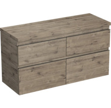 Jungborn Waschtischunterschrank TRENTA BxHxT 116,7 x 64,6 x 44,5 cm Frontfarbe eiche holzdekor TRE DESK 120D 4Z B D370