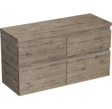 Jungborn Waschtischunterschrank TRENTA BxHxT 116,7 x 64,6 x 44,5 cm Frontfarbe eiche holzdekor TRE DESK 120D 4Z S D370