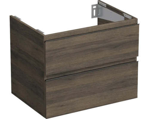 Meuble sous vasque Jungborn TRENTA lxhxp 70 x 56 x 49,8 cm couleur de façade chêne décor bois TRE DESK SS 70 2Z B 25