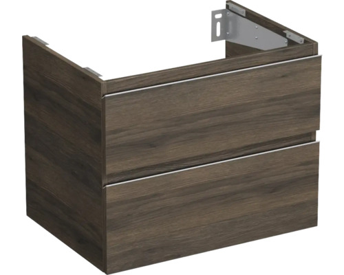 Meuble sous vasque Jungborn TRENTA lxhxp 70 x 56 x 49,8 cm couleur de façade chêne décor bois TRE DESK SS 70 2Z S 25