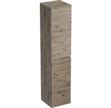 Hochschrank für Badezimmer mit zwei Türen und Holzoptik
