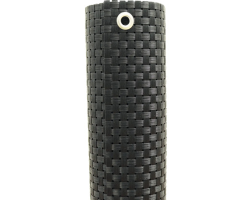Sichtschutzmatte videx Rattan 300 x 90 cm schwarz Rollo aus Kunststoff mit Öse